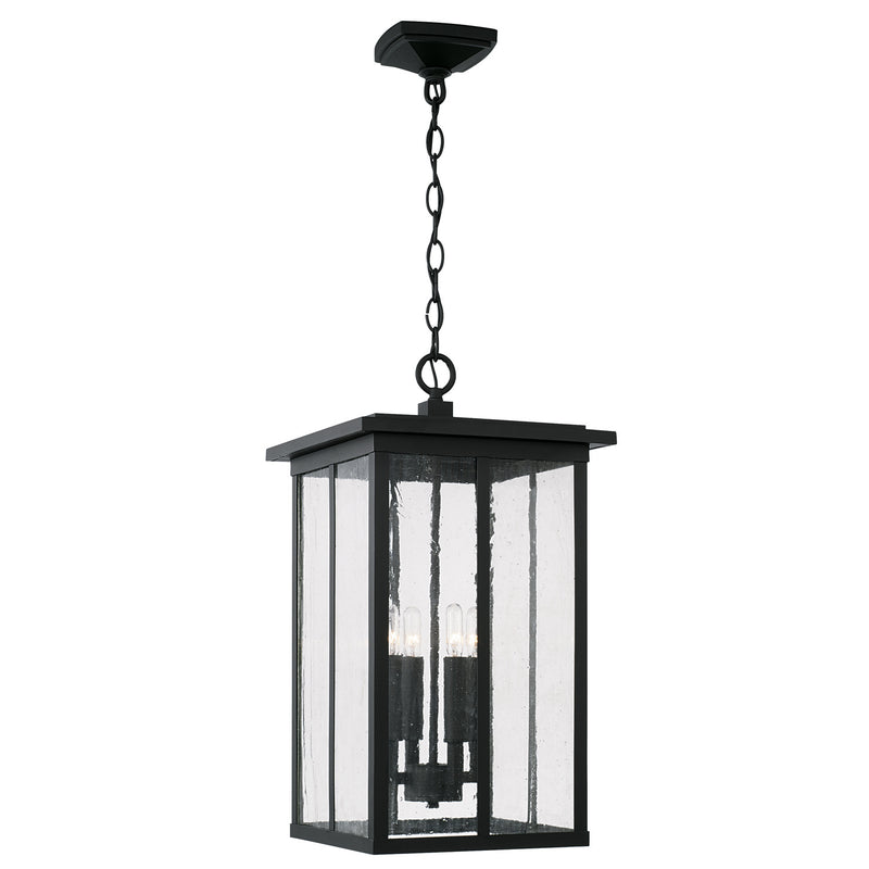 Capital Lighting 943844BK Four Light Outdoor Hanging Lantern, Black