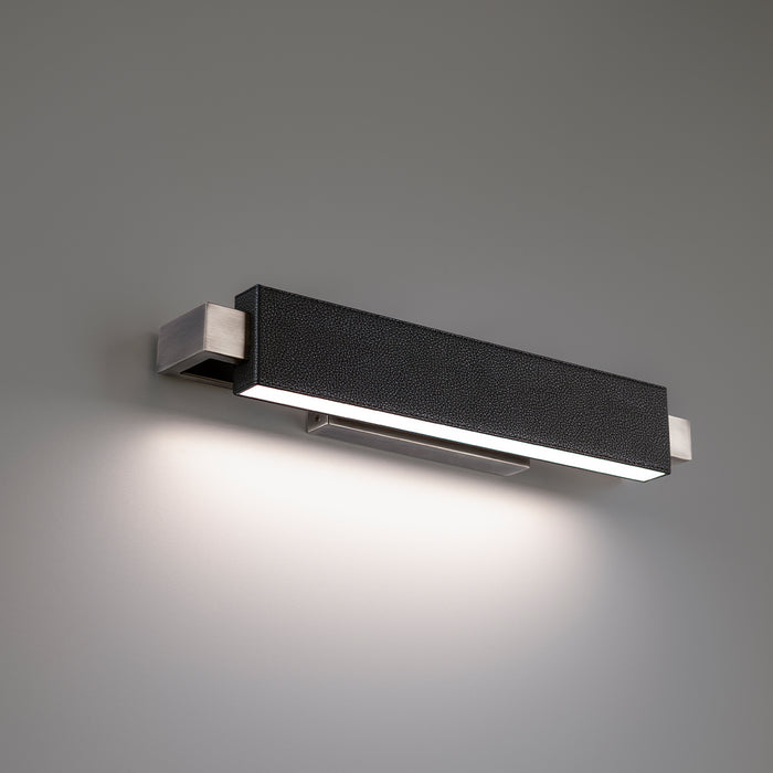 Modern Forms WS-28119-BK/BN LED Bath & Vanity Light, Pebbled Black/Brushed Nickel