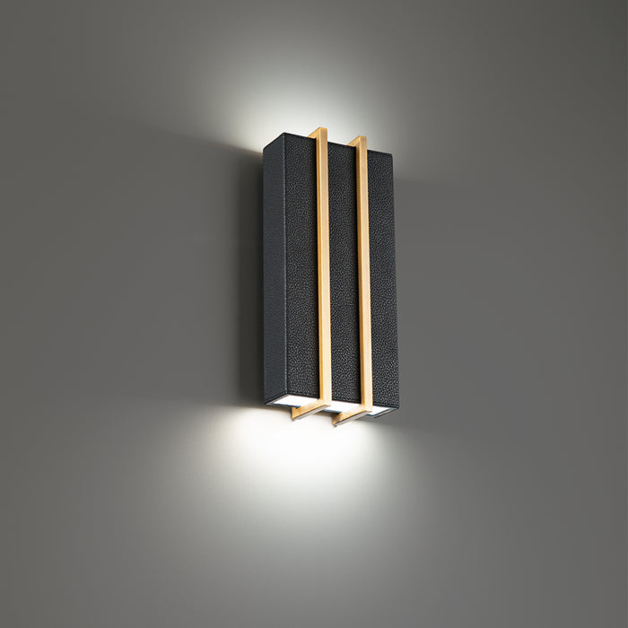 Modern Forms WS-36112-BK/AB LED Wall Sconce, Black & Aged Brass