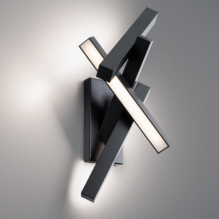 Modern Forms WS-W64824-BK LED Outdoor Wall Sconce, Black