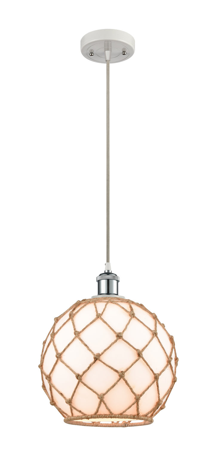 Innovations 516-1P-WPC-G121-10RB-LED LED Mini Pendant, White Polished Chrome