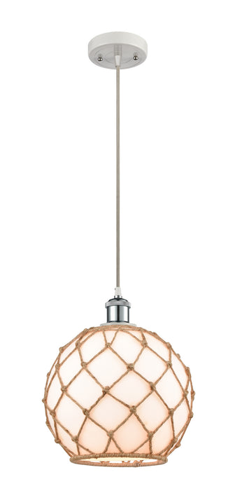 Innovations 516-1P-WPC-G121-10RB-LED LED Mini Pendant, White Polished Chrome