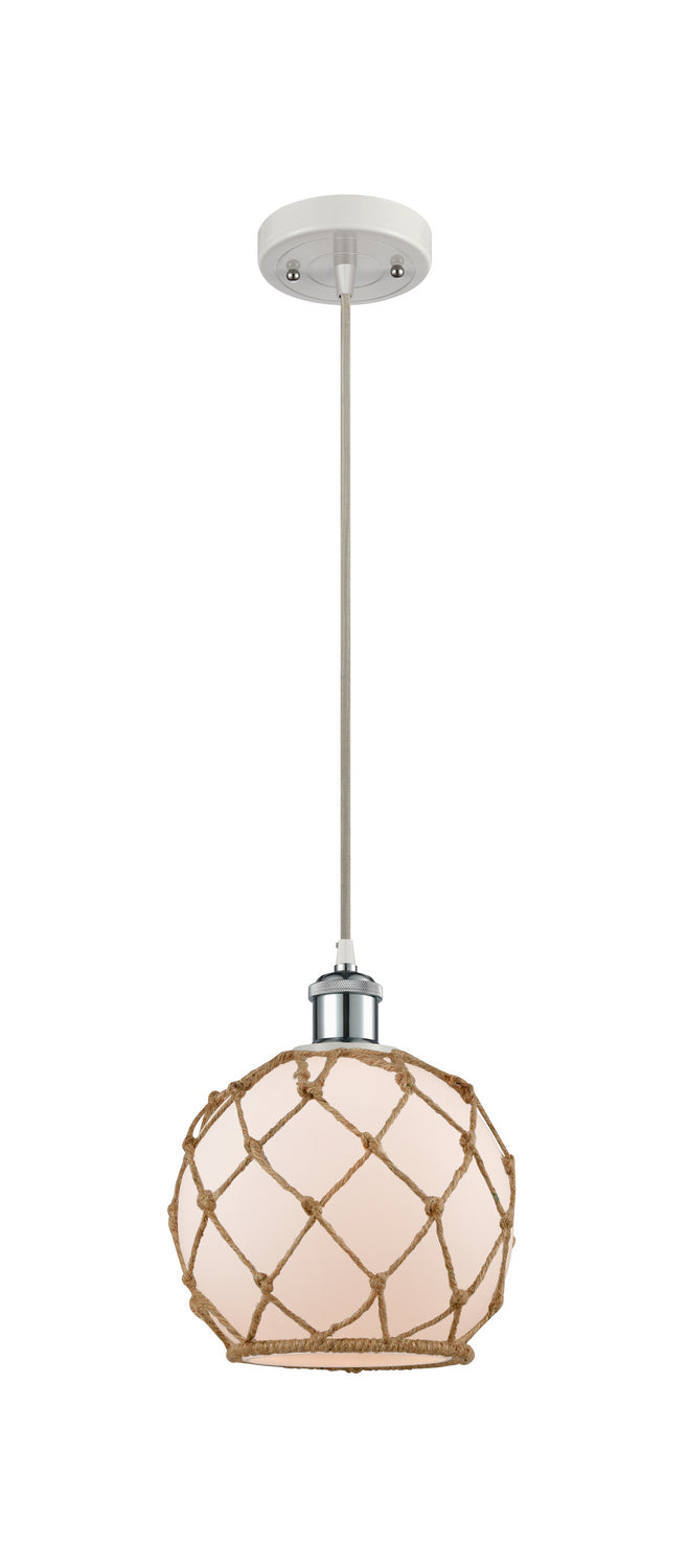 Innovations 516-1P-WPC-G121-8RB-LED LED Mini Pendant, White Polished Chrome
