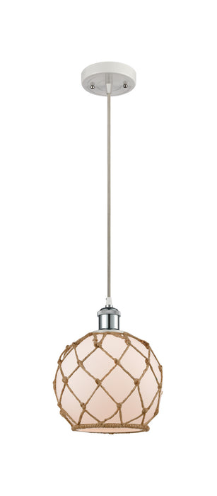 Innovations 516-1P-WPC-G121-8RB-LED LED Mini Pendant, White Polished Chrome