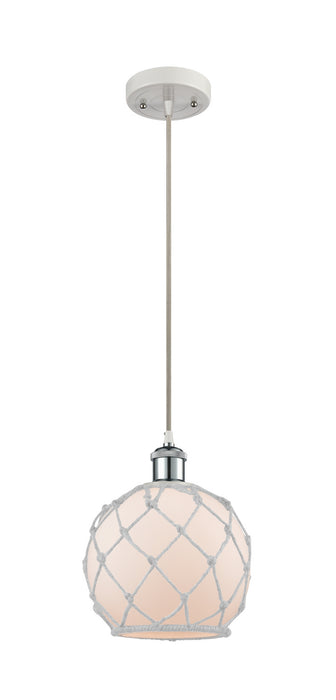 Innovations 516-1P-WPC-G121-8RW-LED LED Mini Pendant, White Polished Chrome