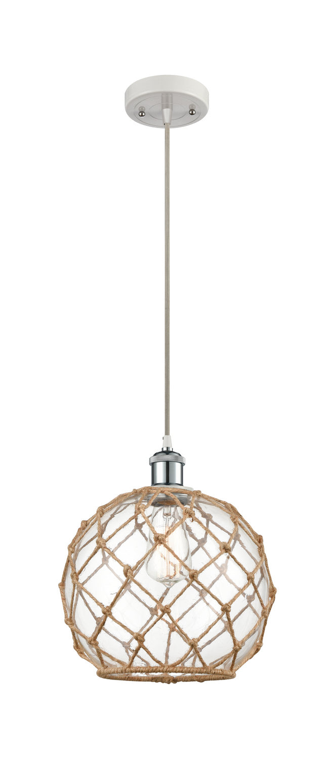 Innovations 516-1P-WPC-G122-10RB-LED LED Mini Pendant, White Polished Chrome