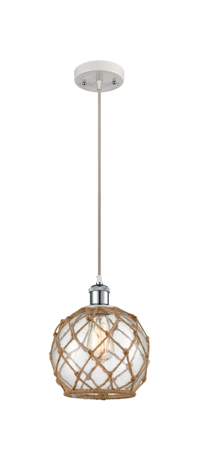 Innovations 516-1P-WPC-G122-8RB-LED LED Mini Pendant, White Polished Chrome