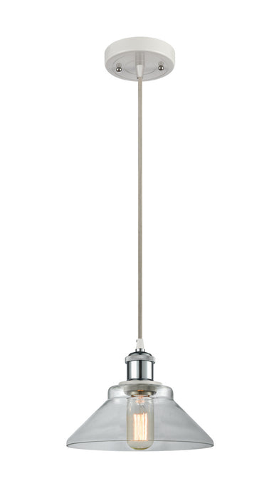 Innovations 516-1P-WPC-G132 One Light Mini Pendant, White Polished Chrome