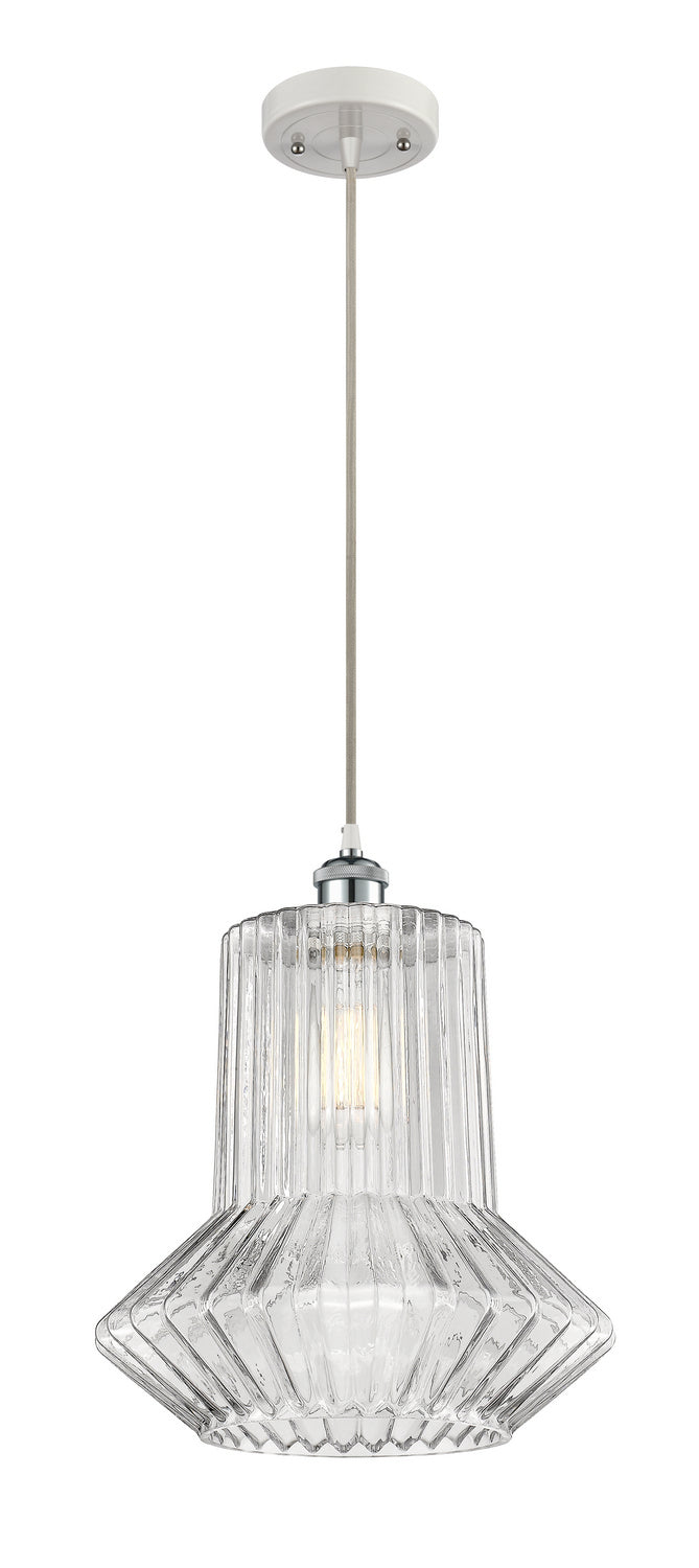 Innovations 516-1P-WPC-G212 One Light Mini Pendant, White Polished Chrome