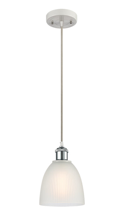 Innovations 516-1P-WPC-G381 One Light Mini Pendant, White Polished Chrome