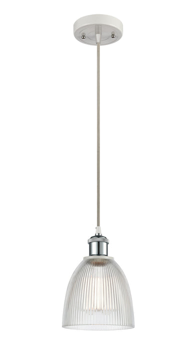 Innovations 516-1P-WPC-G382-LED LED Mini Pendant, White Polished Chrome