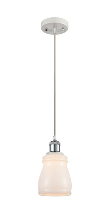 Innovations 516-1P-WPC-G391 One Light Mini Pendant, White Polished Chrome