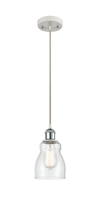 Innovations 516-1P-WPC-G394 One Light Mini Pendant, White Polished Chrome