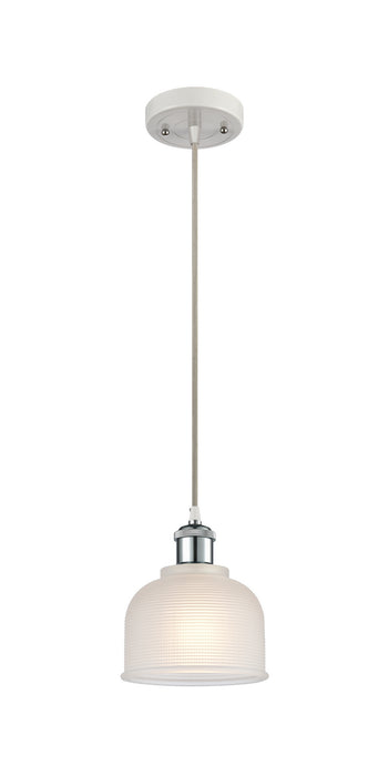 Innovations 516-1P-WPC-G411 One Light Mini Pendant, White Polished Chrome
