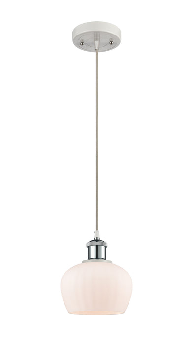Innovations 516-1P-WPC-G91 One Light Mini Pendant, White Polished Chrome