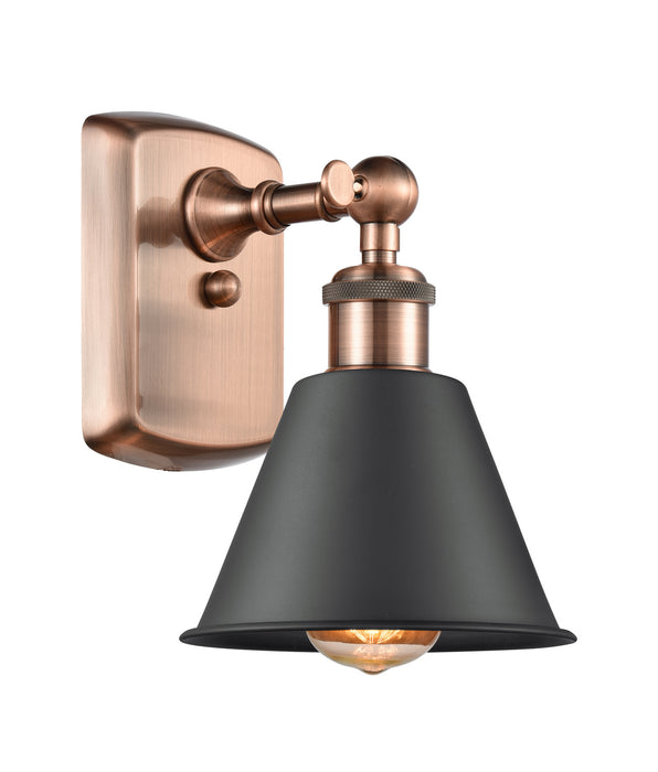 Innovations 516-1W-AC-M8-LED LED Wall Sconce, Antique Copper