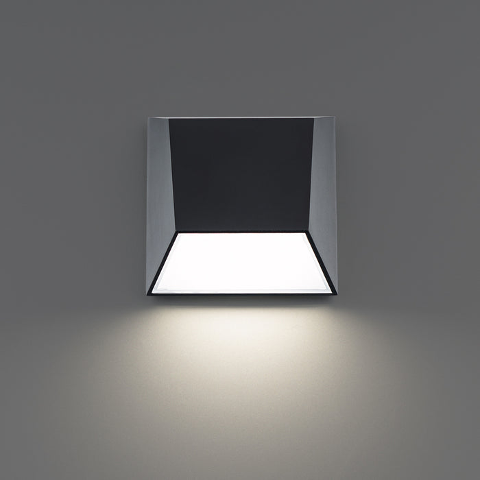 W.A.C. Lighting WS-W27106-30-BK LED Outdoor Wall Light, Black