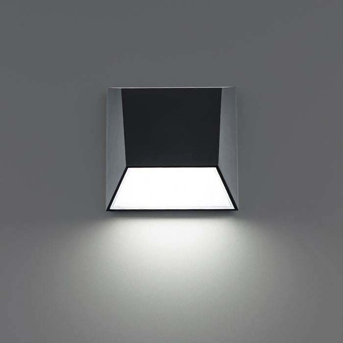 W.A.C. Lighting WS-W27106-35-BK LED Outdoor Wall Light, Black