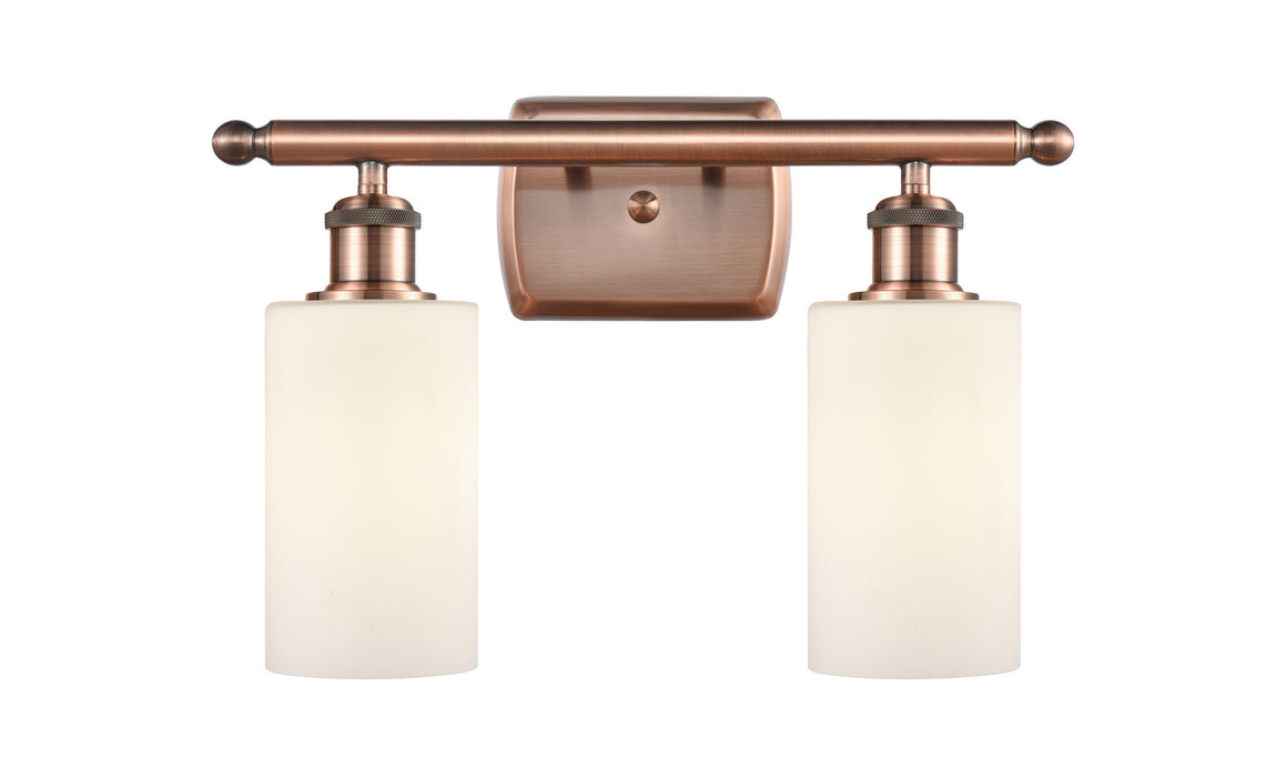 Innovations 516-2W-AC-G801 Two Light Bath Vanity, Antique Copper