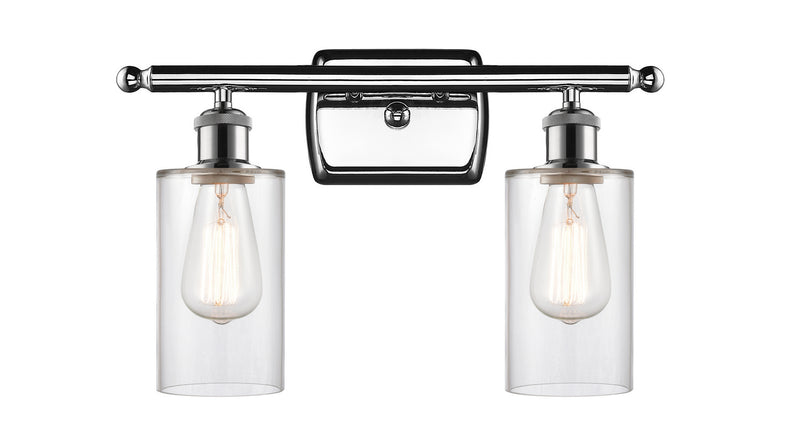 Innovations 516-2W-PC-G802 Two Light Bath Vanity, Polished Chrome