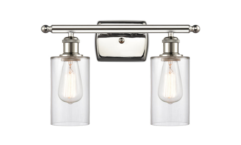 Innovations 516-2W-PN-G802 Two Light Bath Vanity, Polished Nickel