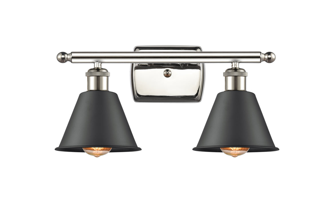 Innovations 516-2W-PN-M8 Two Light Bath Vanity, Polished Nickel