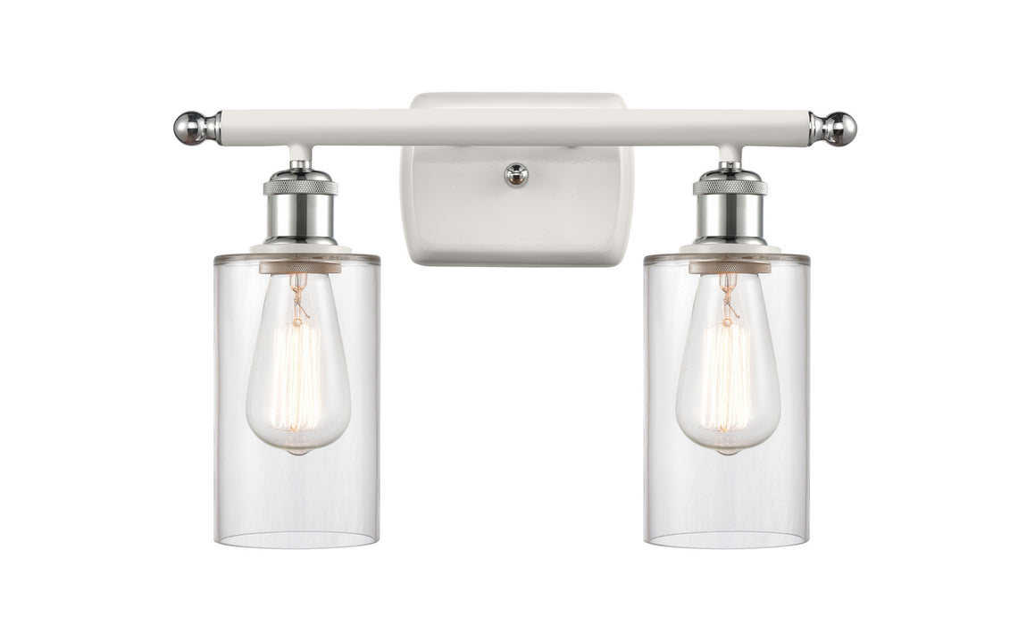Innovations 516-2W-WPC-G802 Two Light Bath Vanity, White Polished Chrome