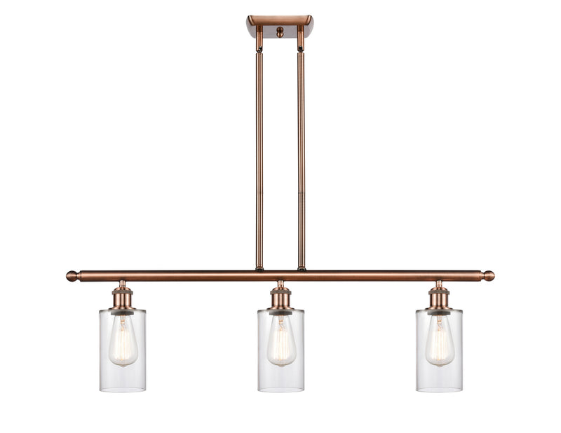 Innovations 516-3I-AC-G802-LED LED Island Pendant, Antique Copper
