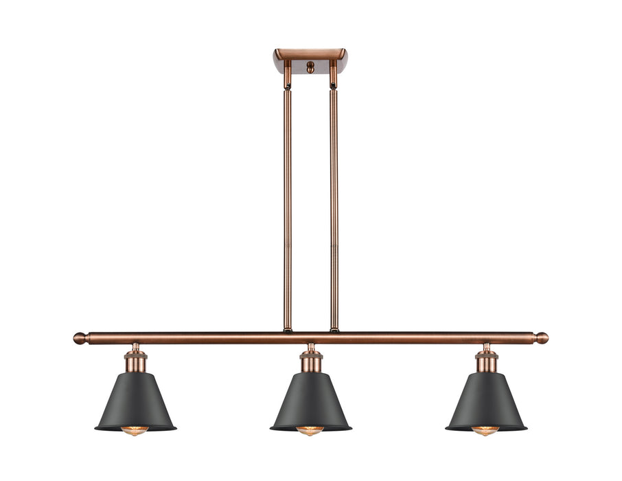 Innovations 516-3I-AC-M8 Three Light Island Pendant, Antique Copper