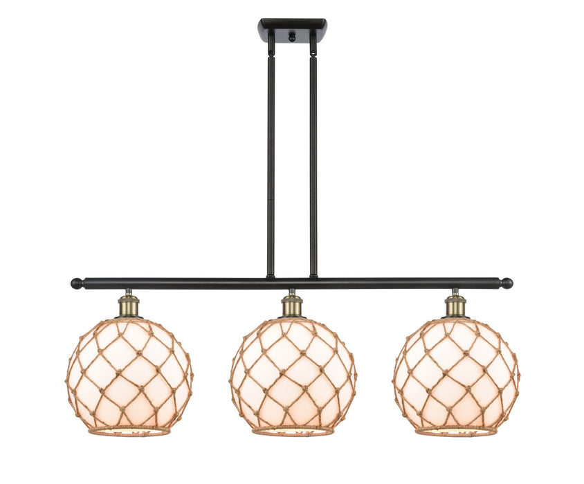 Innovations 516-3I-BAB-G121-10RB Three Light Island Pendant, Black Antique Brass