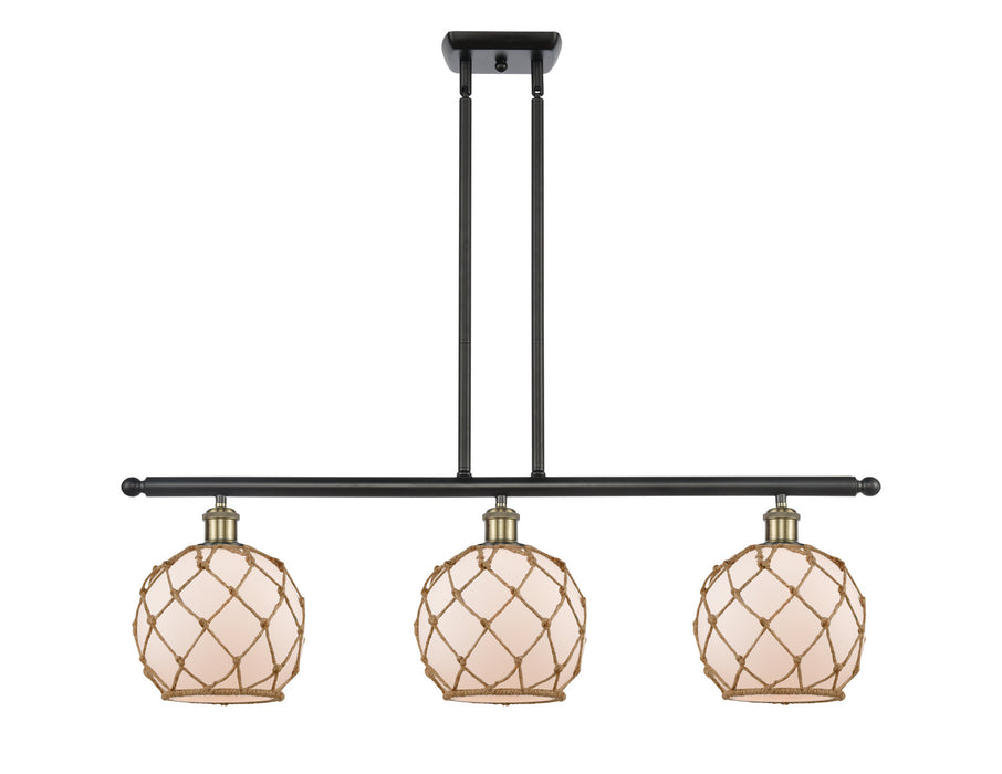 Innovations 516-3I-BAB-G121-8RB-LED LED Island Pendant, Black Antique Brass