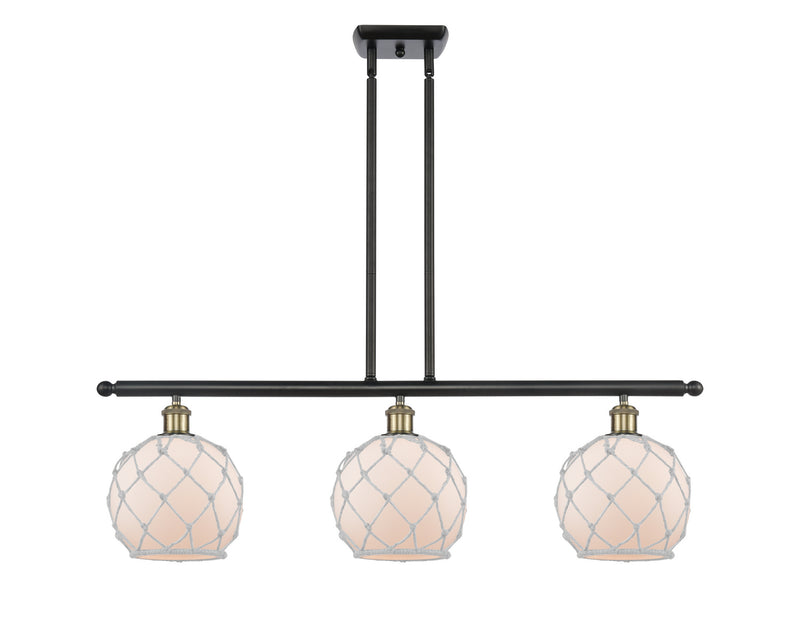 Innovations 516-3I-BAB-G121-8RW-LED LED Island Pendant, Black Antique Brass