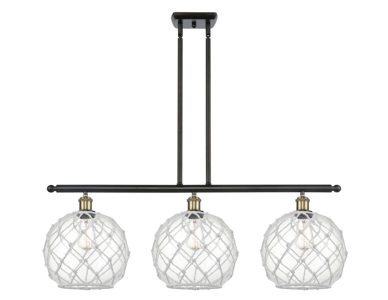 Innovations 516-3I-BAB-G122-10RW Three Light Island Pendant, Black Antique Brass