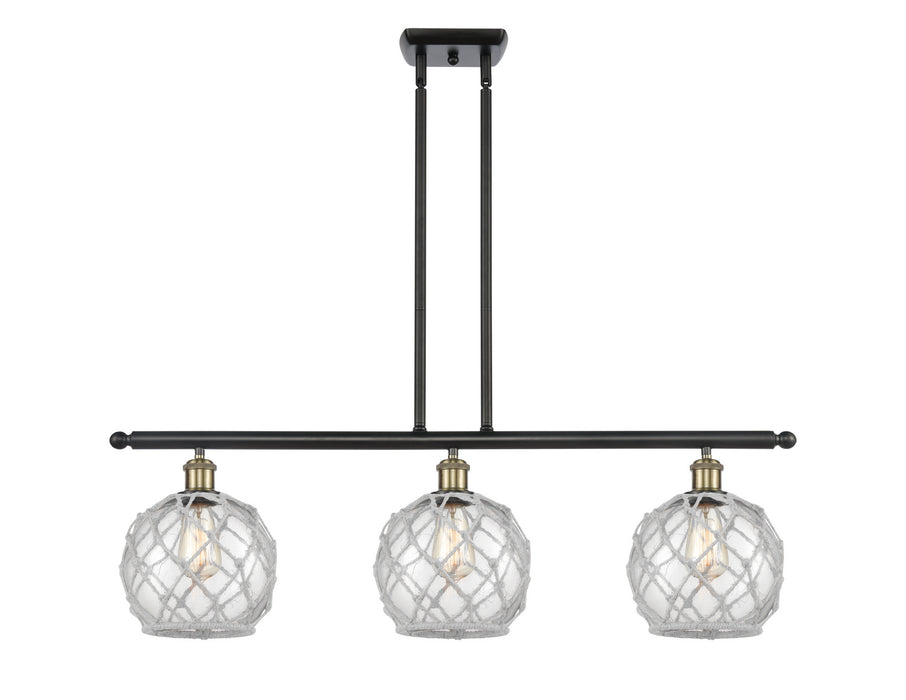 Innovations 516-3I-BAB-G122-8RW Three Light Island Pendant, Black Antique Brass
