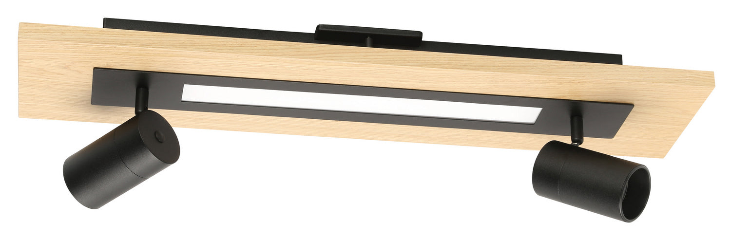 Eglo USA 39748A LED Fixed Track Light, Wood & Black