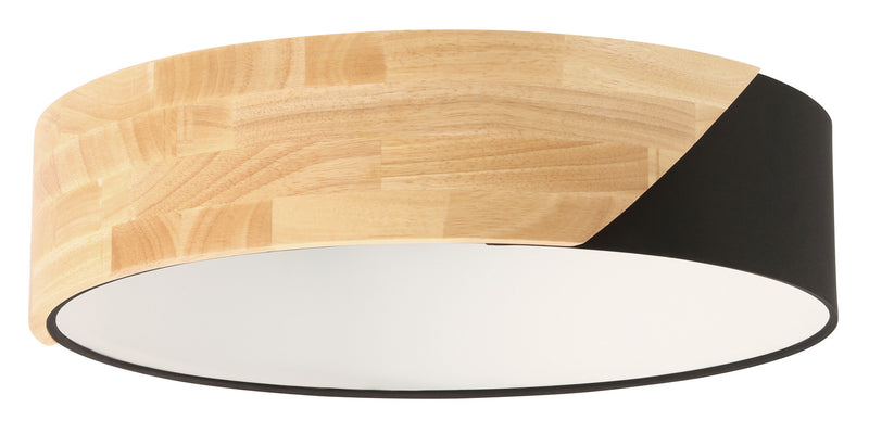 Eglo USA 99388A Two Light Ceiling Mount, Light Wood & Black