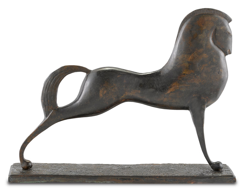 Currey and Company 1200-0365 Horse, Antique Green