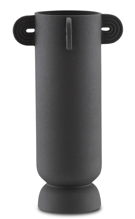Currey and Company 1200-0406 Vase, Textured Black