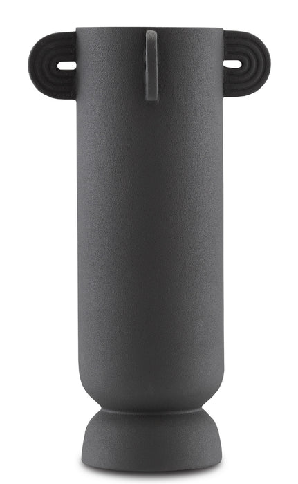 Currey and Company 1200-0406 Vase, Textured Black