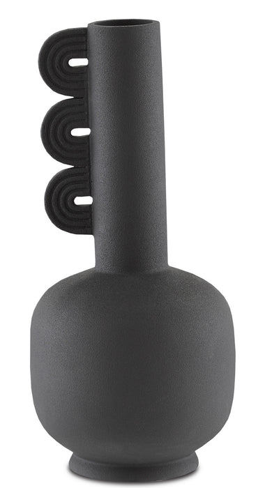 Currey and Company 1200-0407 Vase, Textured Black