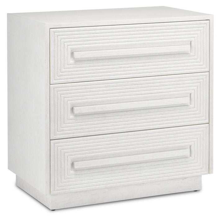 Currey and Company 3000-0150 Chest, Cerused White