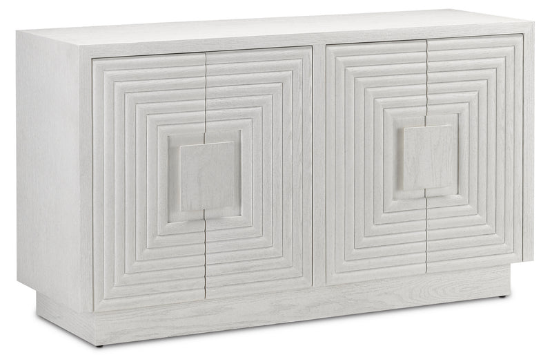 Currey and Company 3000-0151 Cabinet, Cerused White
