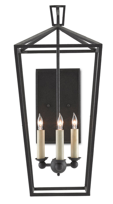 Currey and Company 5000-0169 Three Light Wall Sconce, MolÃ© Black