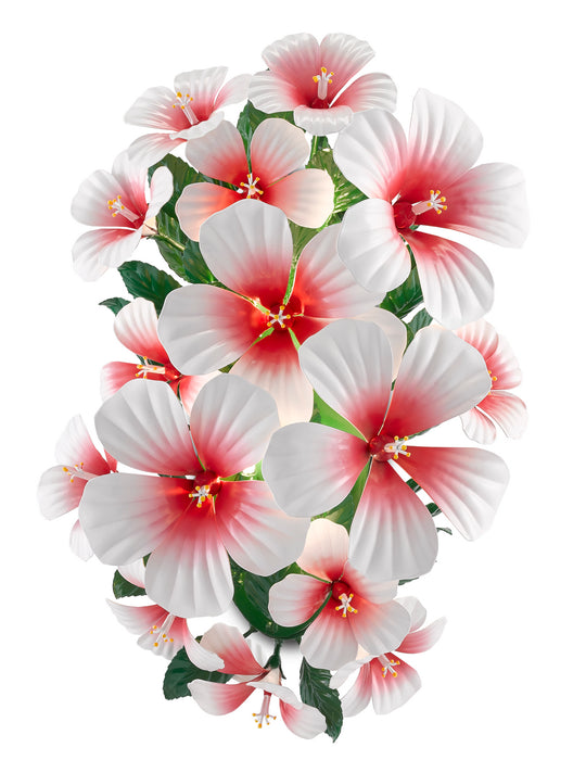 Currey and Company 5000-0171 Seven Light Wall Sconce, Glossy White/Pink/Green