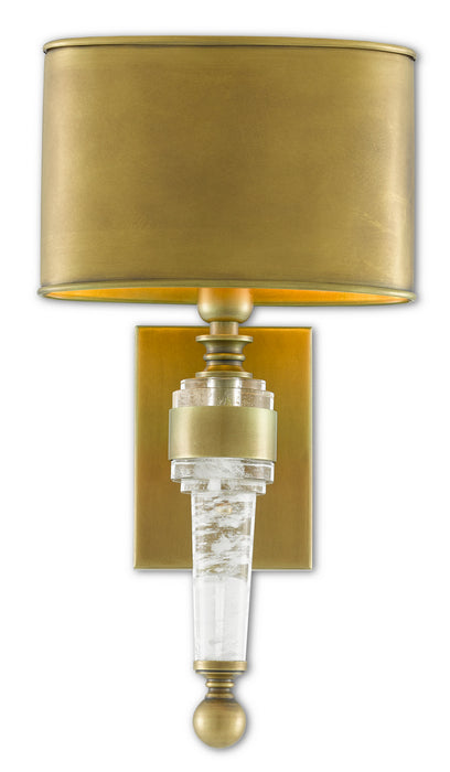 Currey and Company 5000-0177 One Light Wall Sconce, Antique Brass