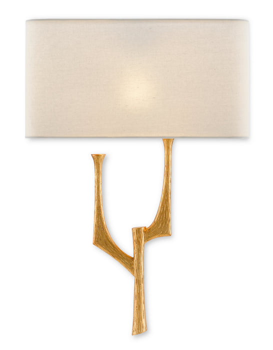 Currey and Company 5000-0182 One Light Wall Sconce, Antique Gold Leaf