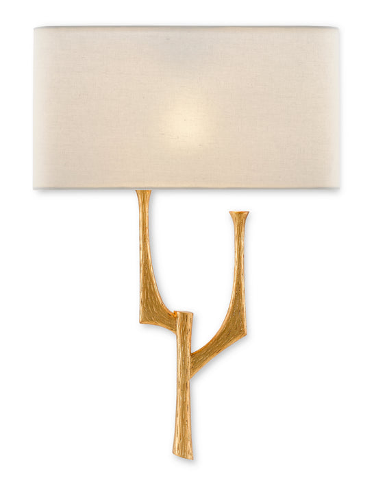 Currey and Company 5000-0183 One Light Wall Sconce, Antique Gold Leaf