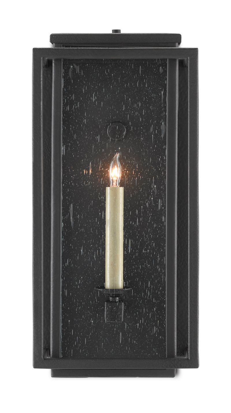 Currey and Company 5500-0040 One Light Outdoor Wall Sconce, Midnight