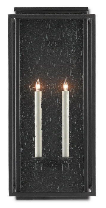 Currey and Company 5500-0041 Two Light Outdoor Wall Sconce, Midnight