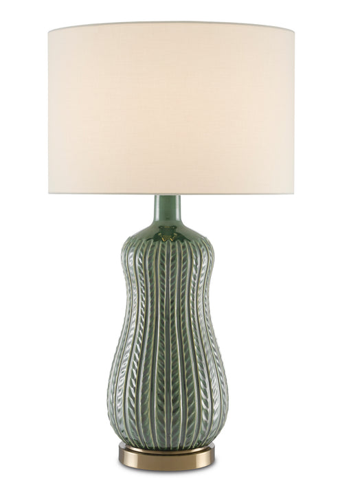 Currey and Company 6000-0673 One Light Table Lamp, Green